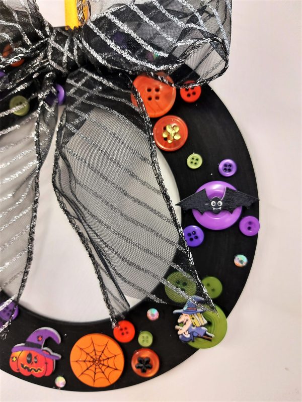 Halloween Button Wreath Craft Kit
